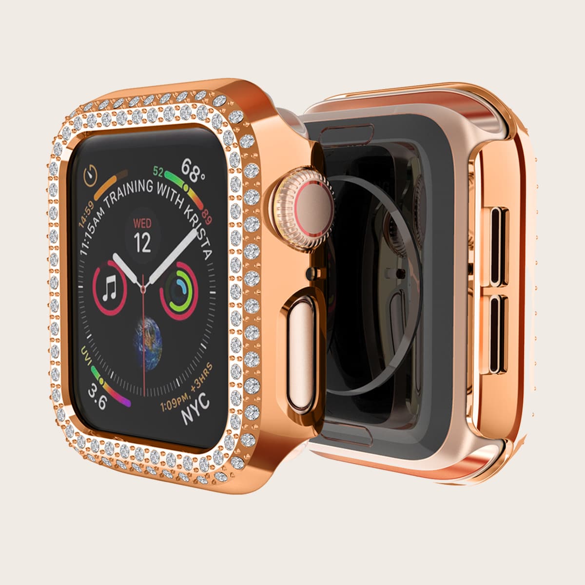 

Rhinestone Decor iWatch Case, Champagne