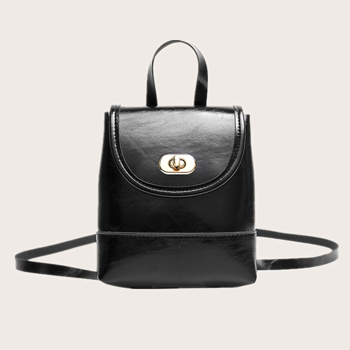 

Minimalist Twist Lock Backpack, Black