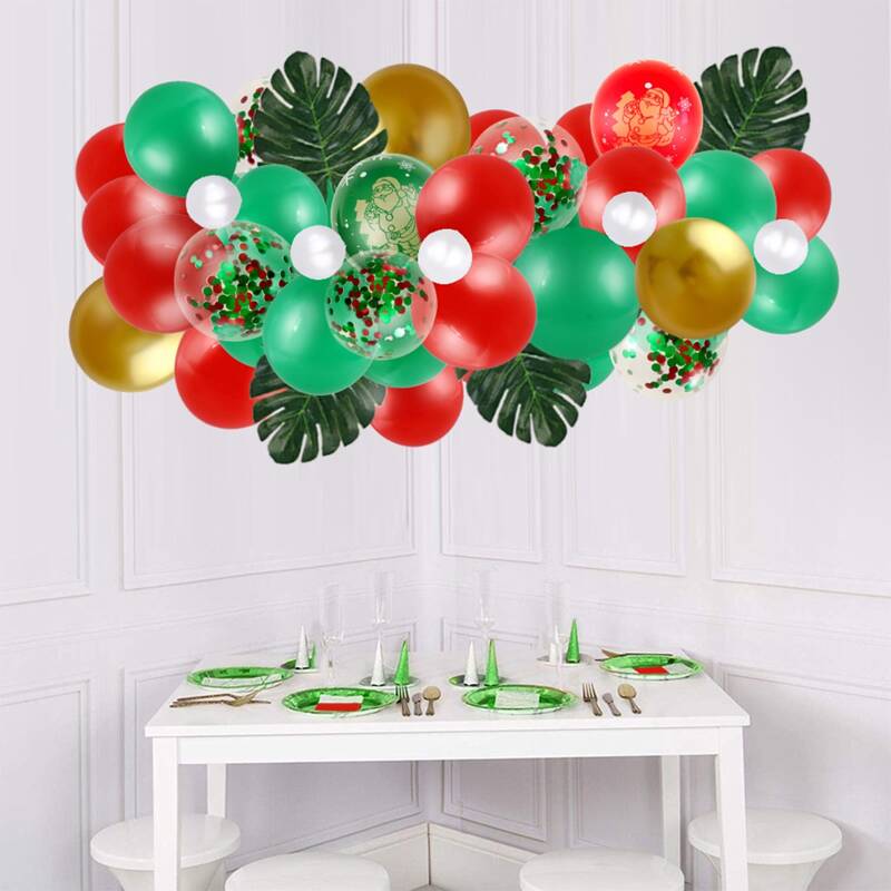 

52pcs Christmas Balloon Set & Balloon Glue, Multicolor