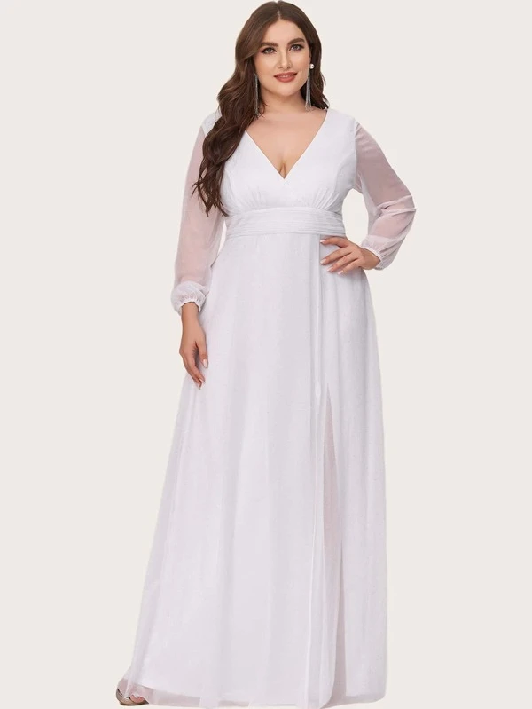 10 Simple Plus Size Wedding Dresses Under $80 from SheIn