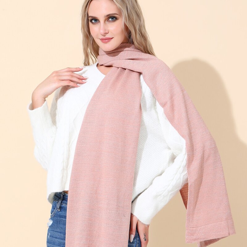 

1pc Solid Scarf, Pink