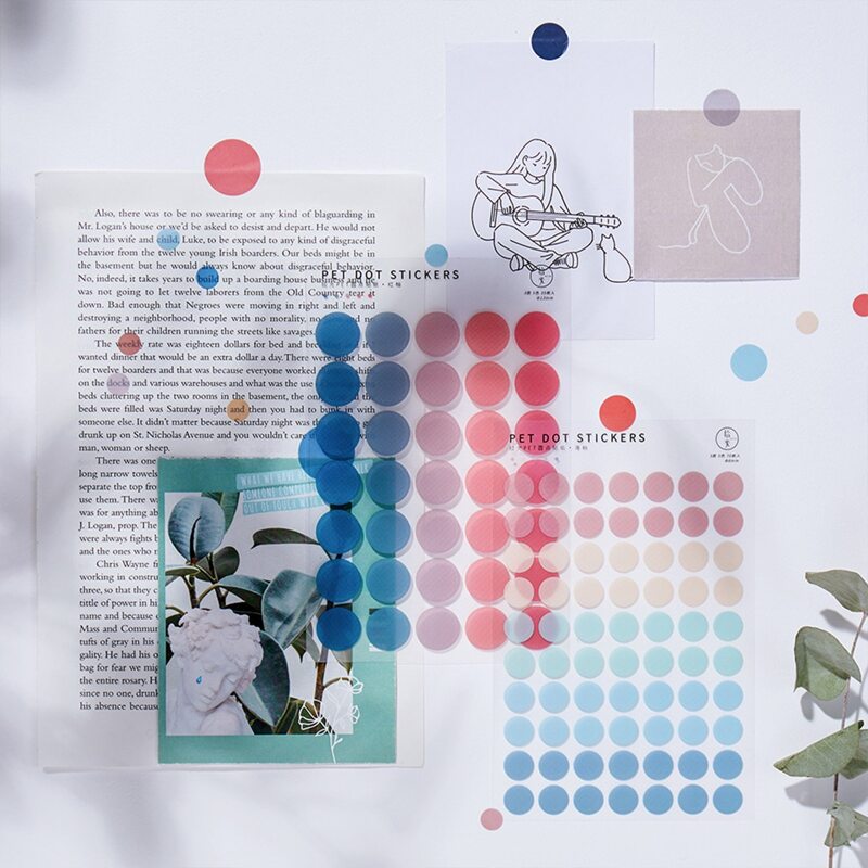 

3sheets Random Polka Dot Decals, Multicolor