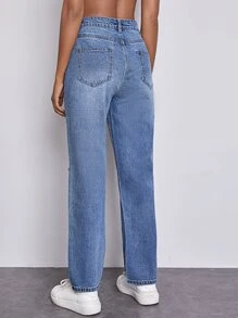 Jean taille haute déchiré