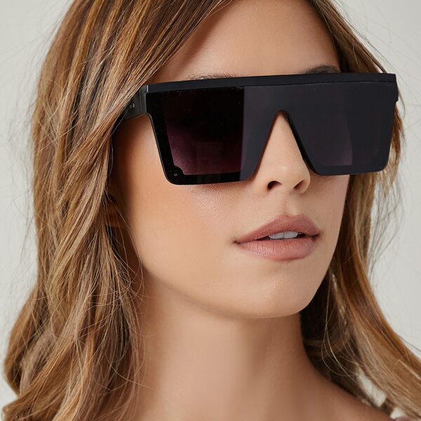 

Retro Flat Top Acrylic Square Sunglasses
