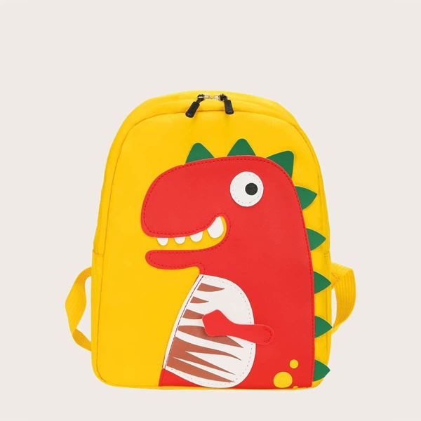 

Kids Cartoon Dinosaur Pattern Backpack, Yellow