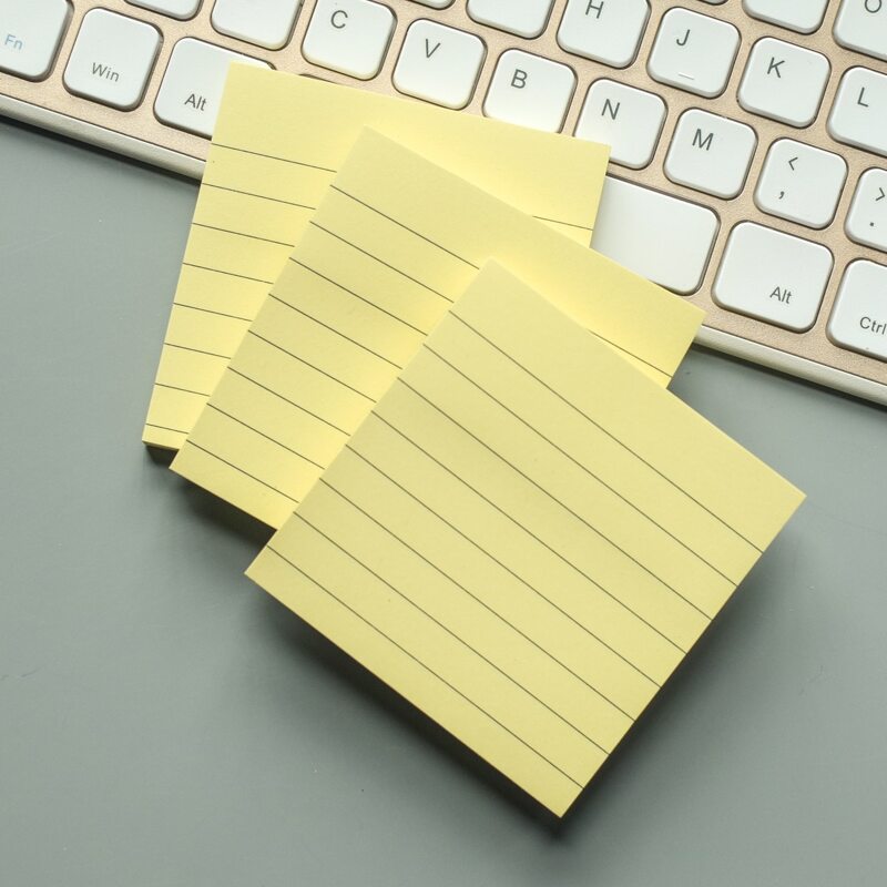 

1pack Horizontal Line Sticky Note, Yellow