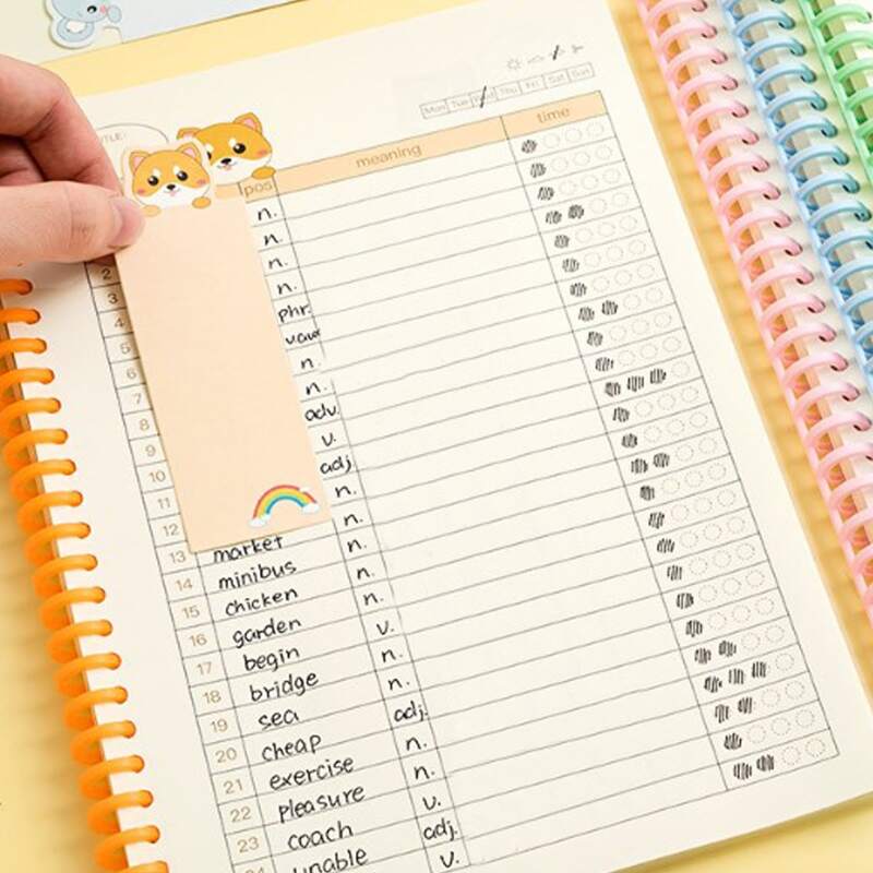 

1pack Cartoon Graphic Random Vocabulary Notebook, Multicolor