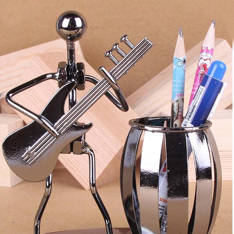 

1pc Abstract Figure Design Pen Holder, Black