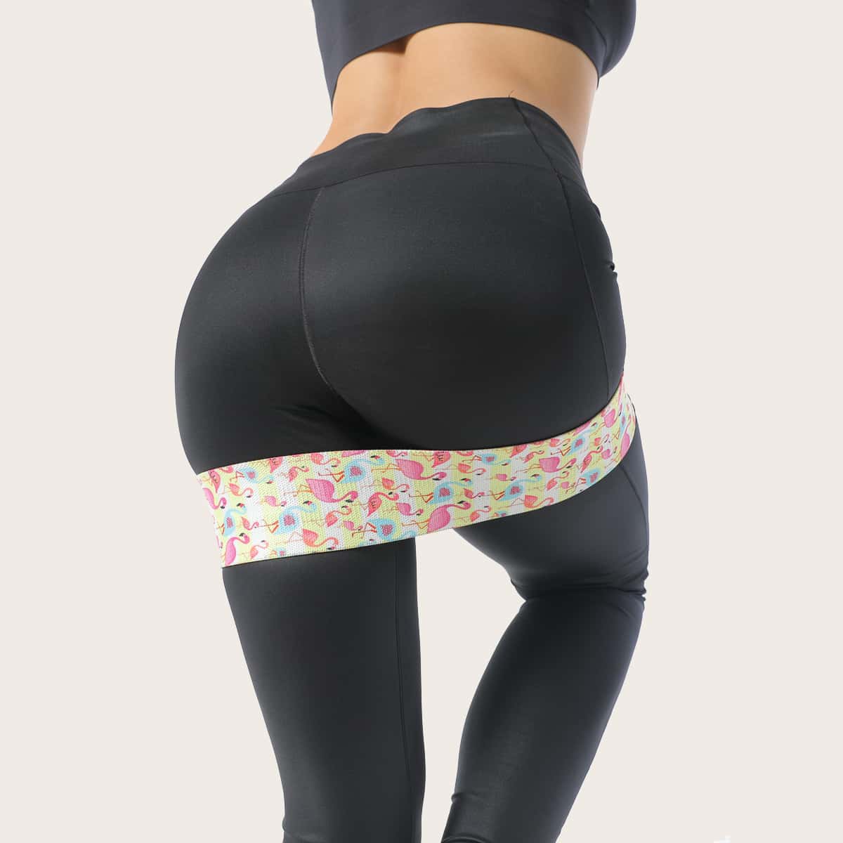 

Flamingo Print Buttocks Workout Resistance Band, Multicolor