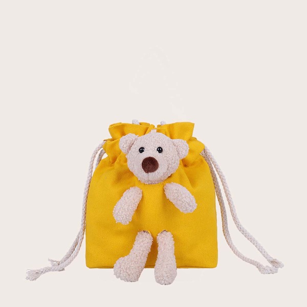 

Kids Cartoon Decor Crossbody Bag, Yellow