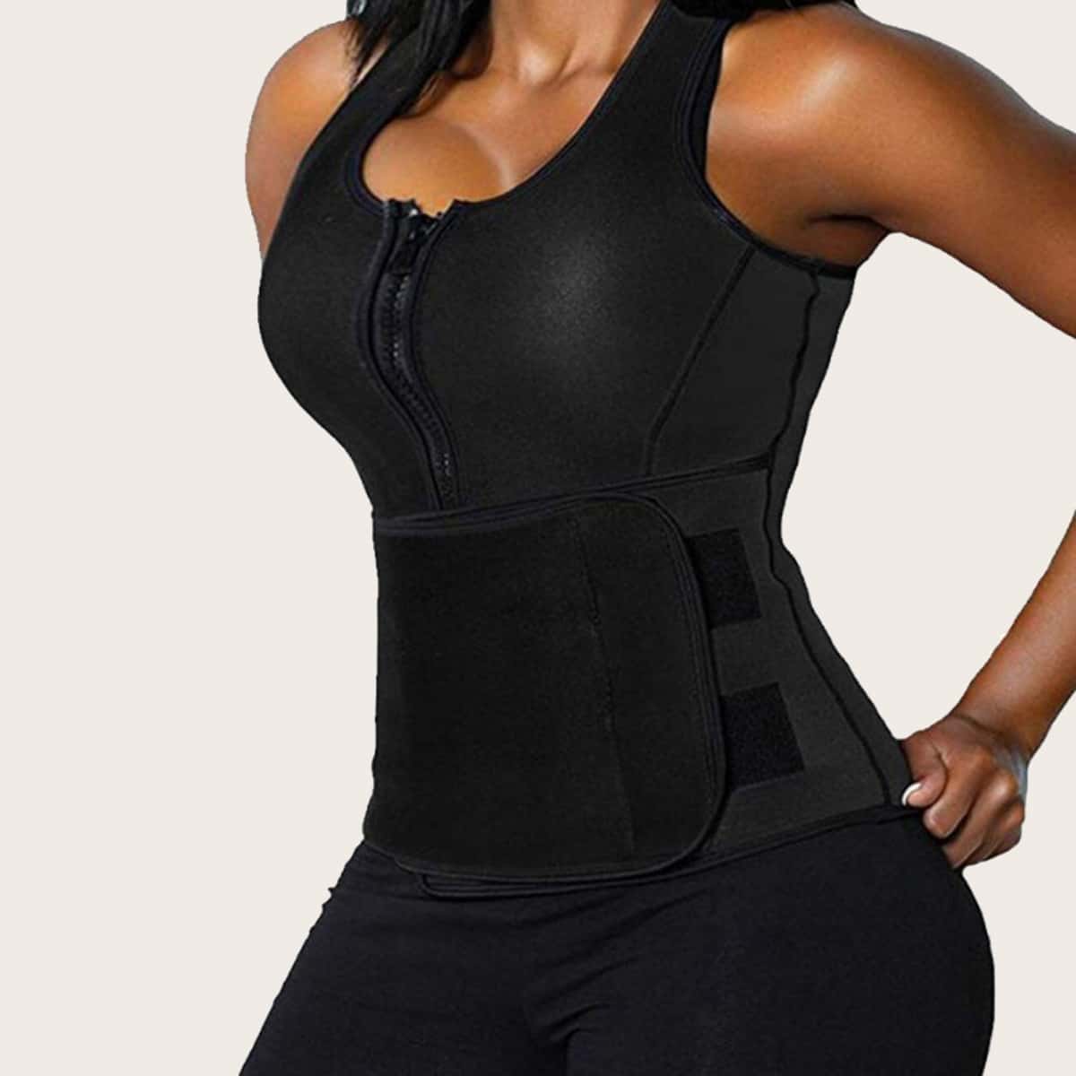 

Zipper Waist Trainer, Black