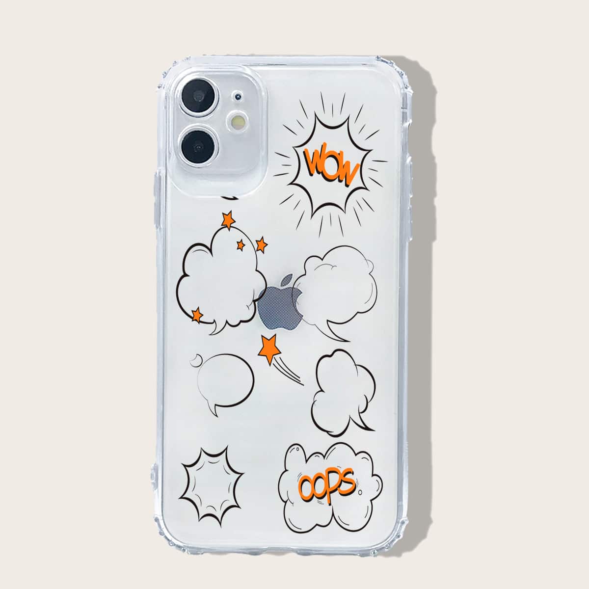 

Graphic Clear iPhone Case, Multicolor