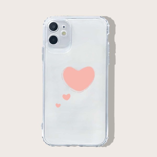 

Heart Print iPhone Case, Pink