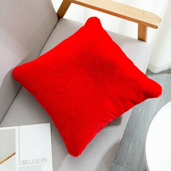 

Solid Color Cushion Cover Without Filler, Red