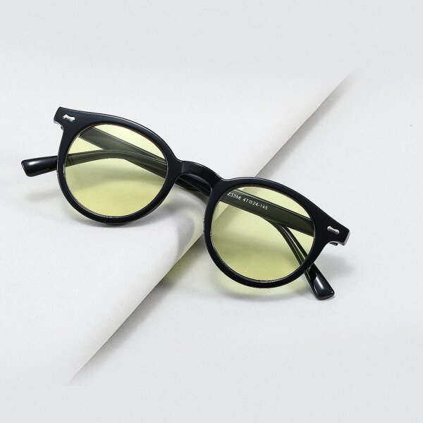 

Men Acrylic Frame Sunglasses, Yellow