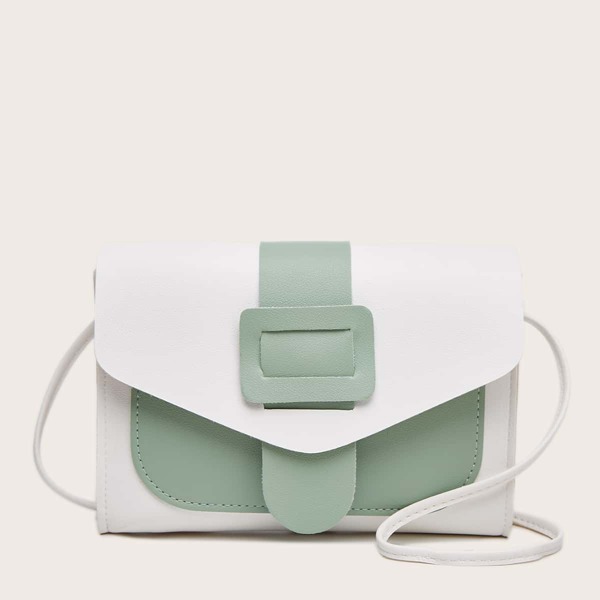 

Two Tone Crossbody Bag, Green