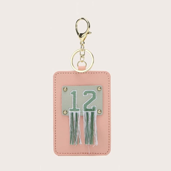 

Fringe Decor Card Holder, Pink