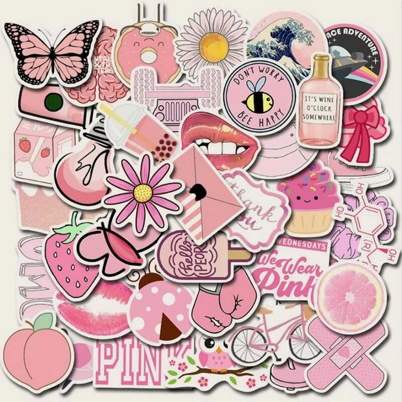 

50pcs Mixed Pattern Sticker, Multicolor