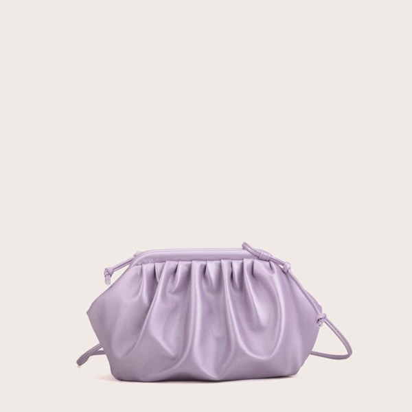

Cloud Shaped Ruched Bag, Purple