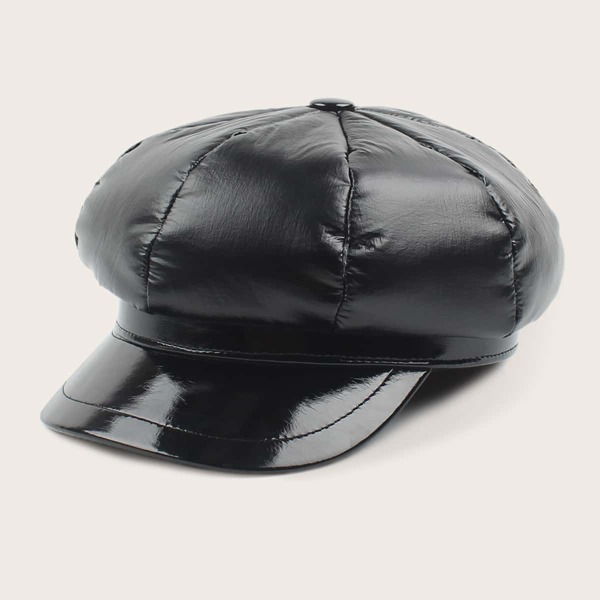

Plain Baker Boy Cap, Black