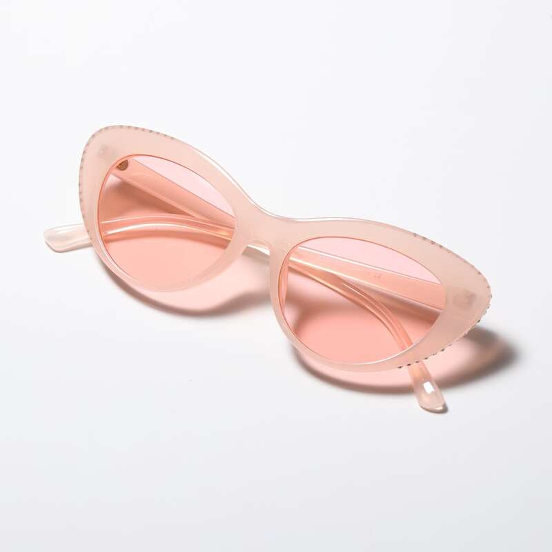 

Rhinestone Decor Acrylic Frame Sunglasses