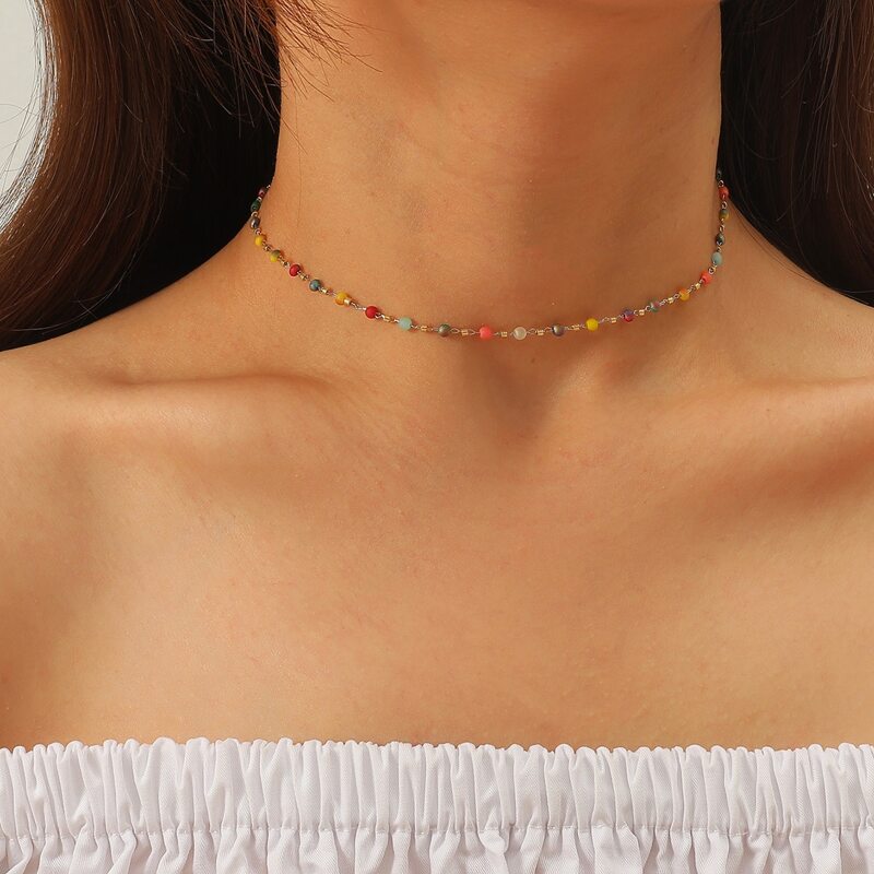 

Simple Colorful Choker, Multicolor
