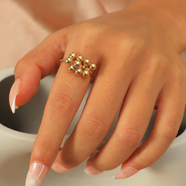 

Round Ball Decor Ring, Gold