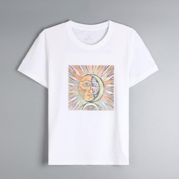 

Abstract Sun Print Tee, White