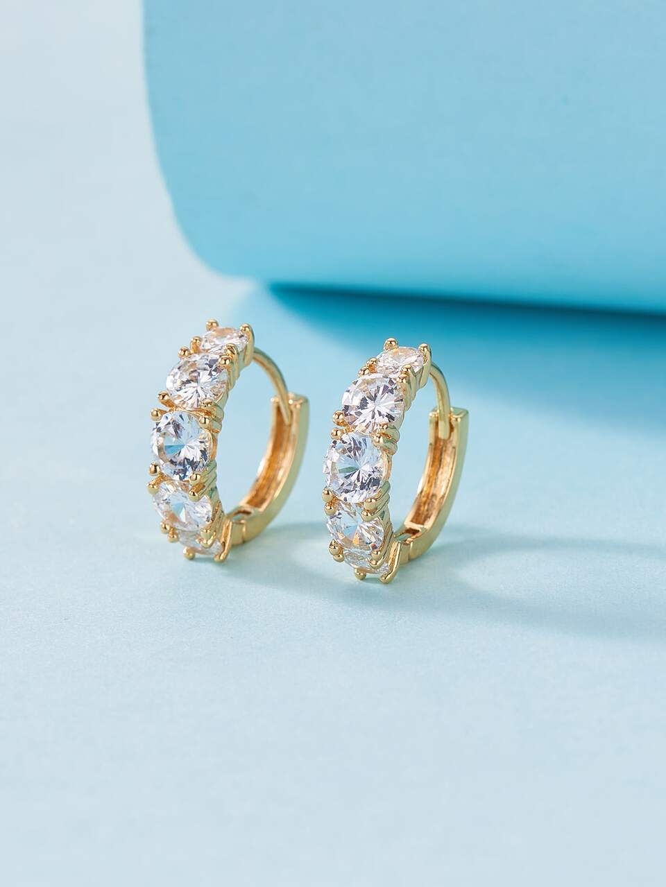 Rhinestone Hoop Earrings