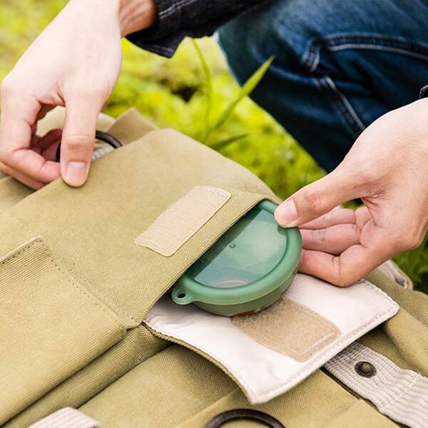 

1pc Camo Pattern Foldable Travel Cup, Green