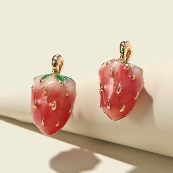 

Серьги-гвоздики в форме фруктов, Нежний розовый