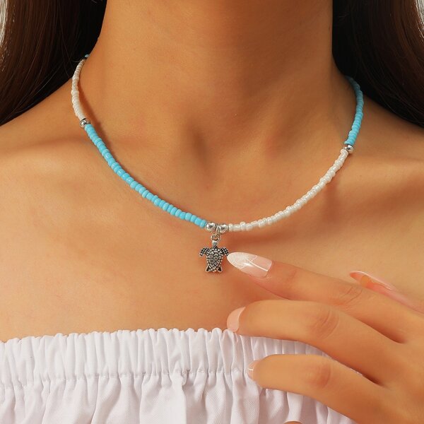 

Ожерелье из бусин с животным, Многоцветный