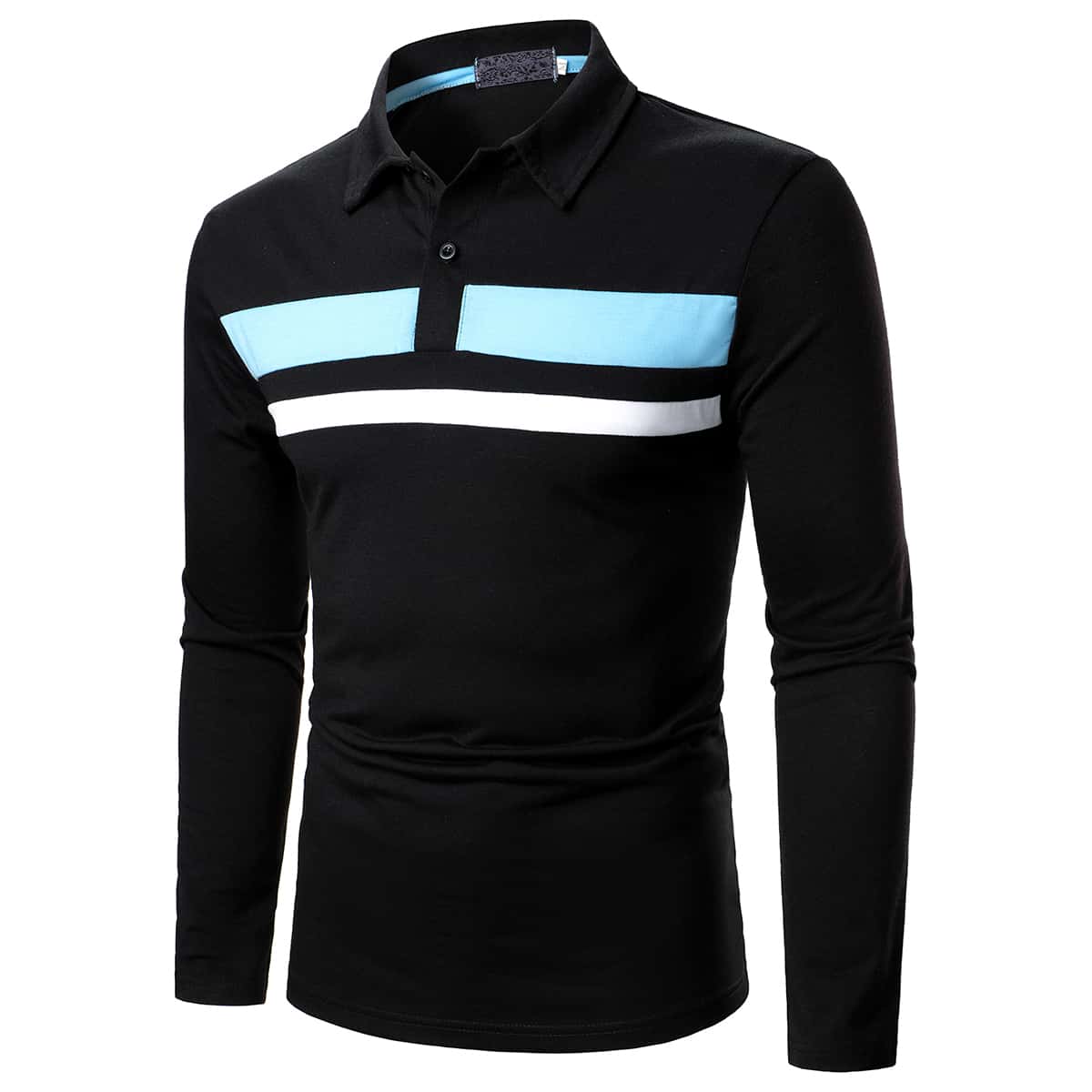 

Guys Color Block Polo Shirt, Black