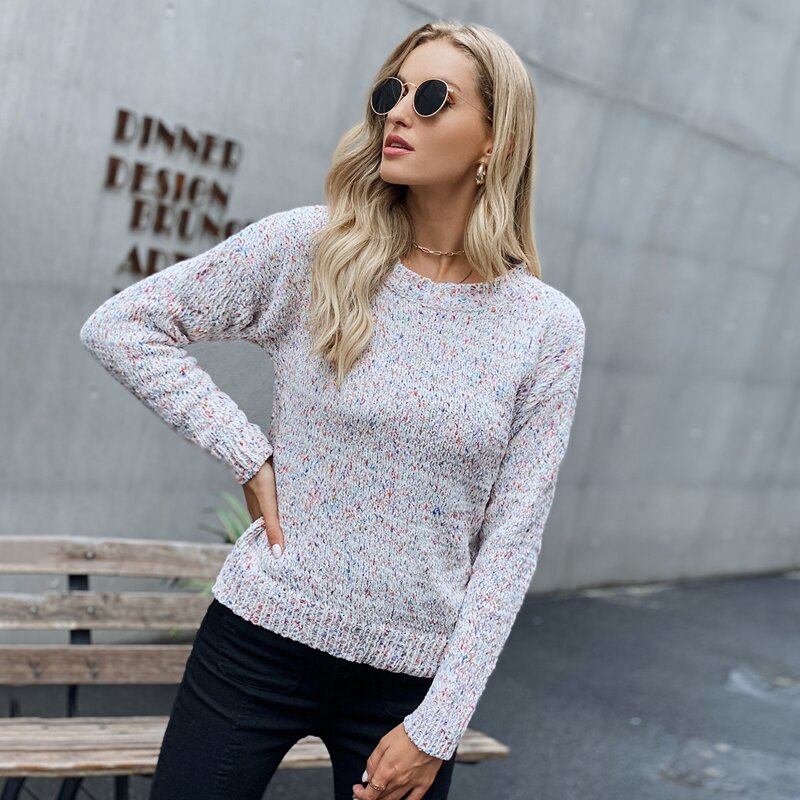 

Marled Drop Shoulder Sweater, Multicolor