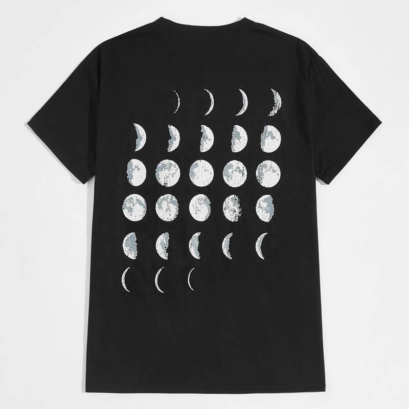 

Guys Moon Graphic Tee, Black