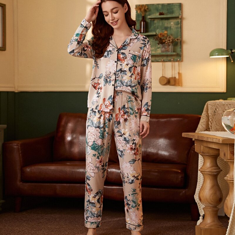 

Floral Print PJ Set, Multicolor