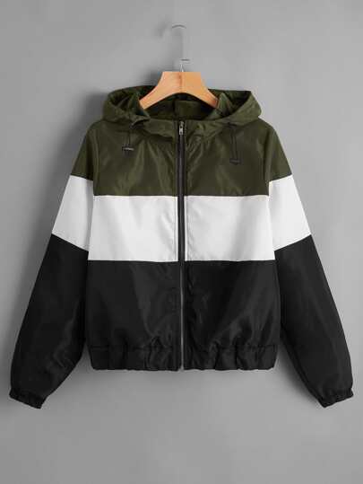 Color-Blocked Zip-Up Jacket  ★関税込 1603070394d595a97c9ddaf1b68e64