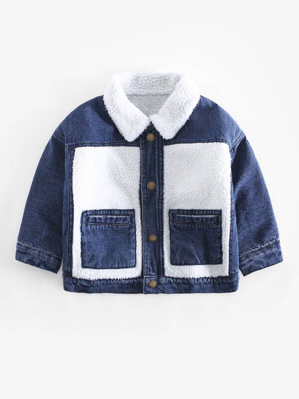 baby borg denim jacket