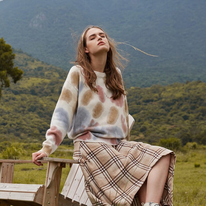 

MODAL-BLEND DROP SHOULDER SWEATER, Multicolor