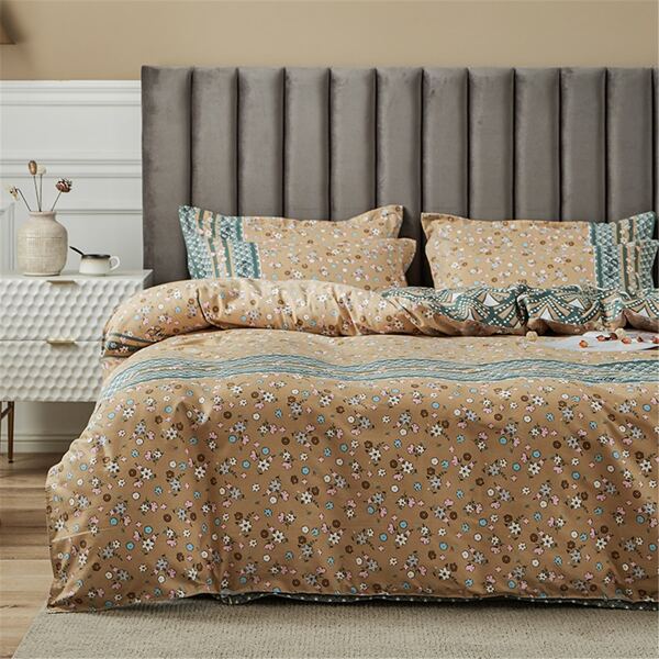 

Flower Print Bedding Set Without Filler, Multicolor