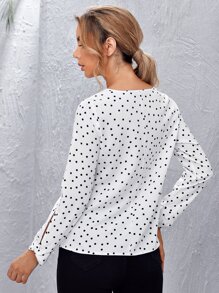 Polka Dot Top - White - View 2