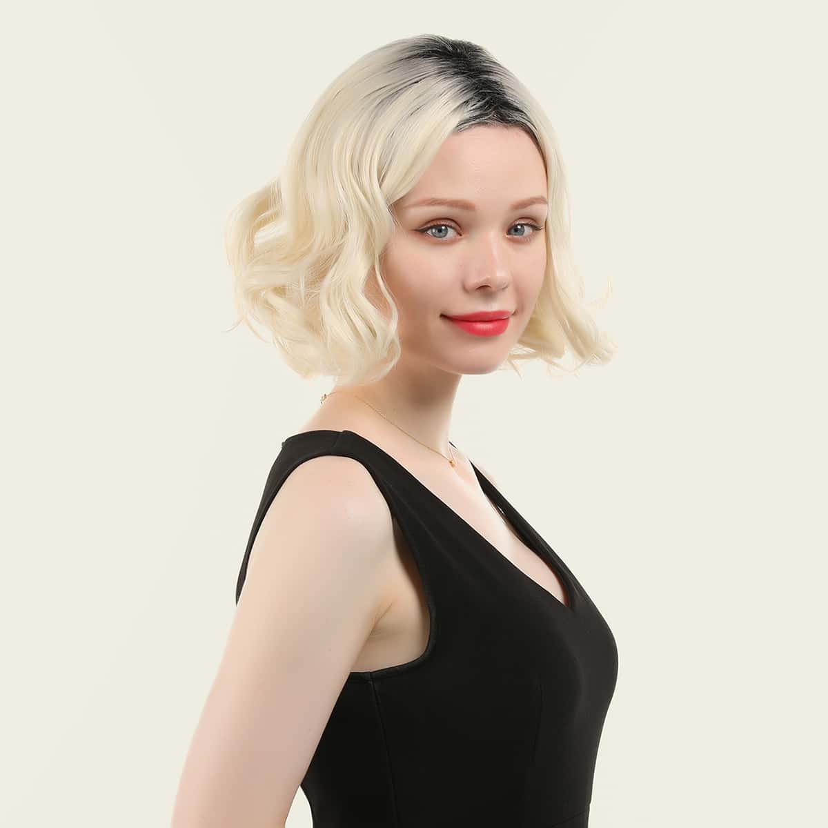 

Natural Curly Short Wig, Multicolor