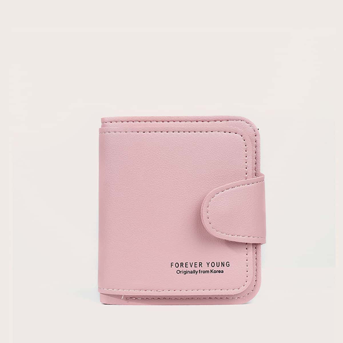 

Letter Fold Over Purse, Baby pink