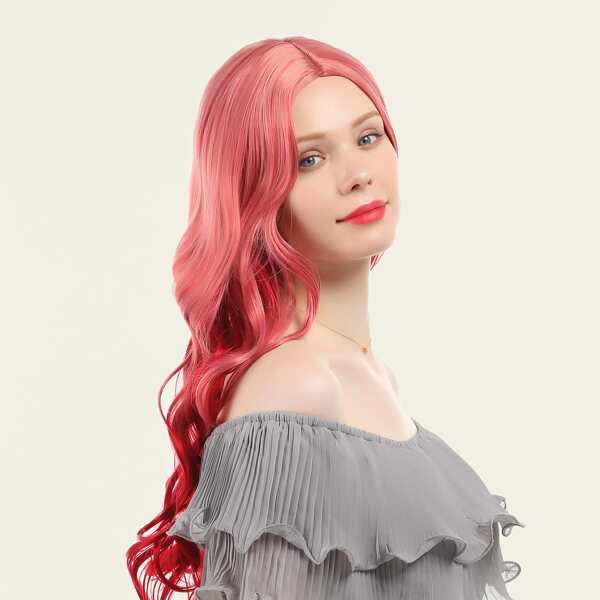

Long Curly Wig, Watermelon pink