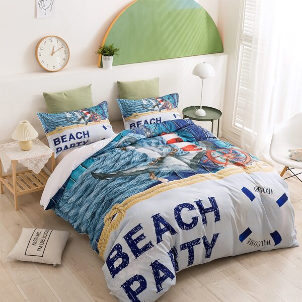 

Kids Anchor Print Bedding Set Without Filler, Multicolor