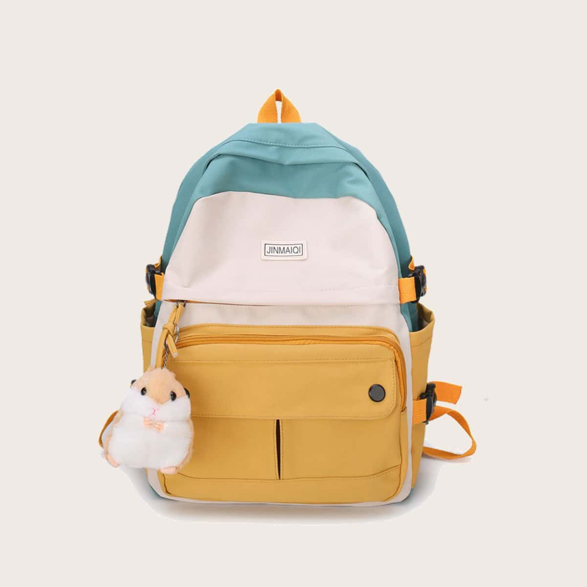 

Colorblock Pocket Backpack & Bag Charm, Multicolor
