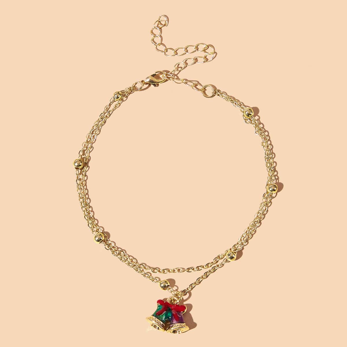 

Christmas Bell Chain Bracelet, Gold