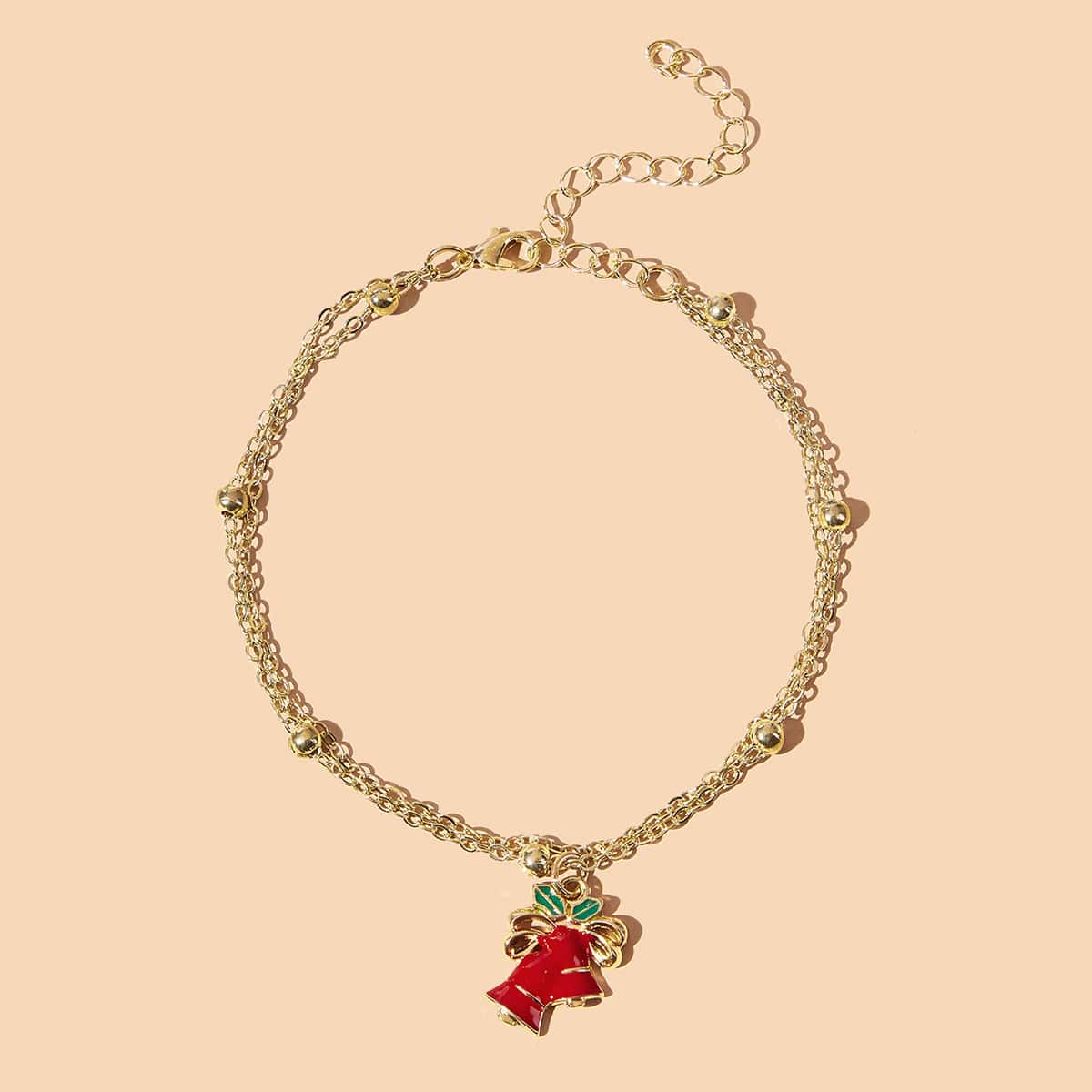 

Christmas Bell Chain Bracelet, Gold