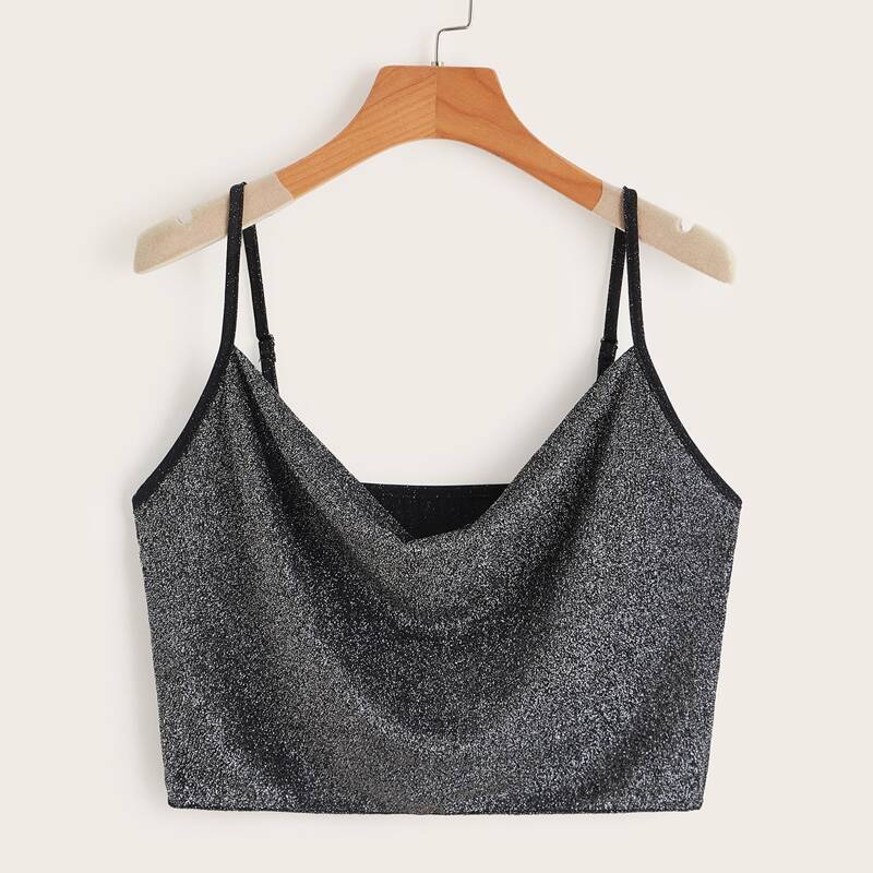 

Ringer Crop Cami, Dark grey