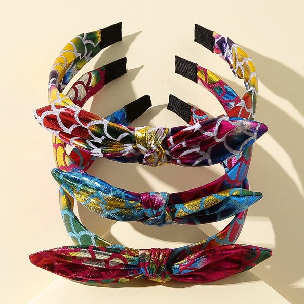

3pcs Toddler Girls Bow Hair Hoop, Multicolor